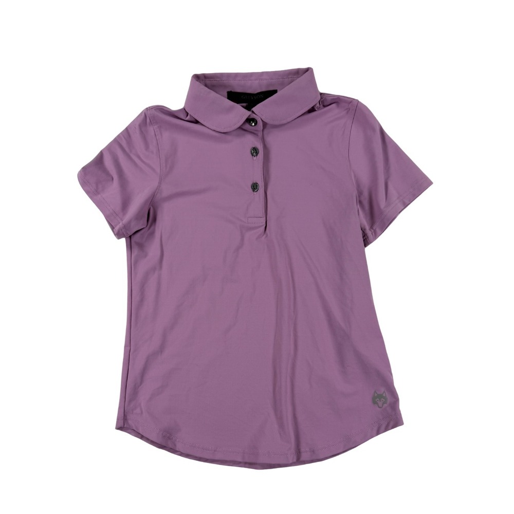 NWT Greyson Golf Youth S Polo Wisteria Purple Performance‎ Golf Shirt girls Flaw